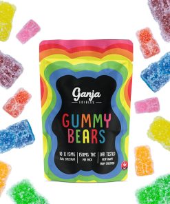 Ganja Bears Sour Gummies - 10 x 15mg THC (150mg Lab Tested)